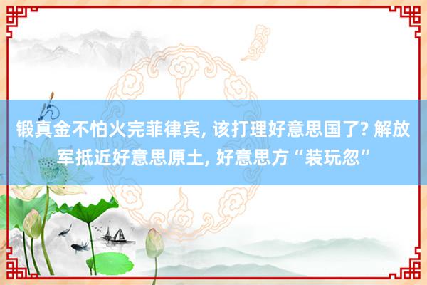 锻真金不怕火完菲律宾, 该打理好意思国了? 解放军抵近好意思原土, 好意思方“装玩忽”